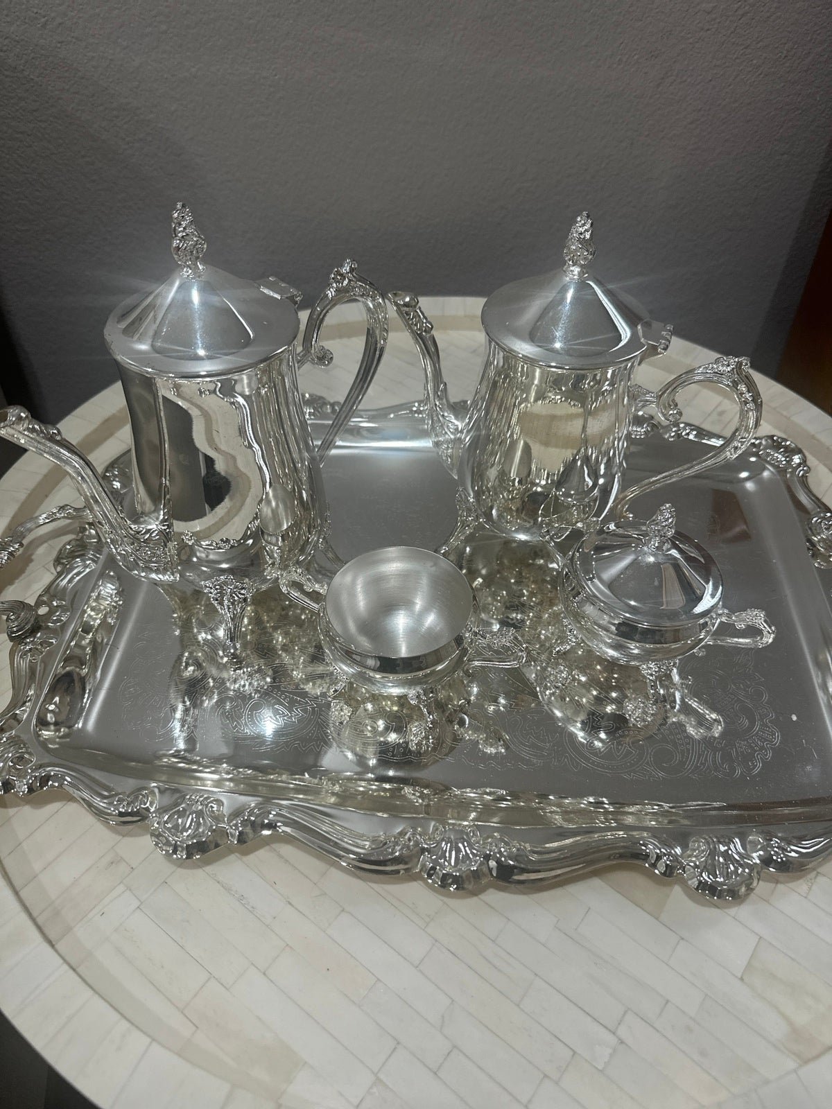 Silver plated tea set