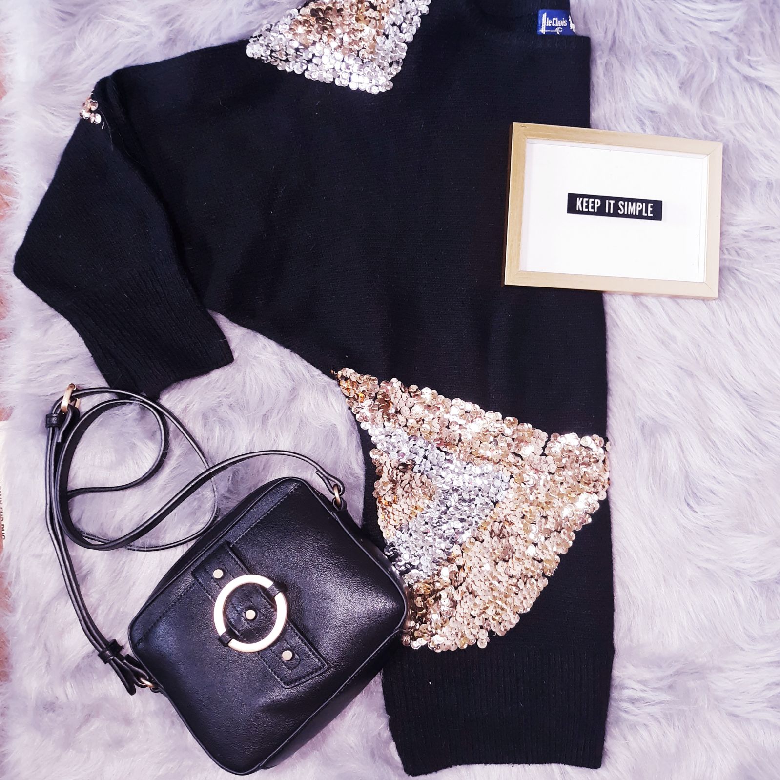 Vintage 80s Rare Sequined Statement Swea