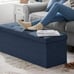 43 Storage Ottoman Bench Hold up to 660lb Ottoman with Storage Navy Blue