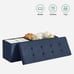43 Storage Ottoman Bench Hold up to 660lb Ottoman with Storage Navy Blue
