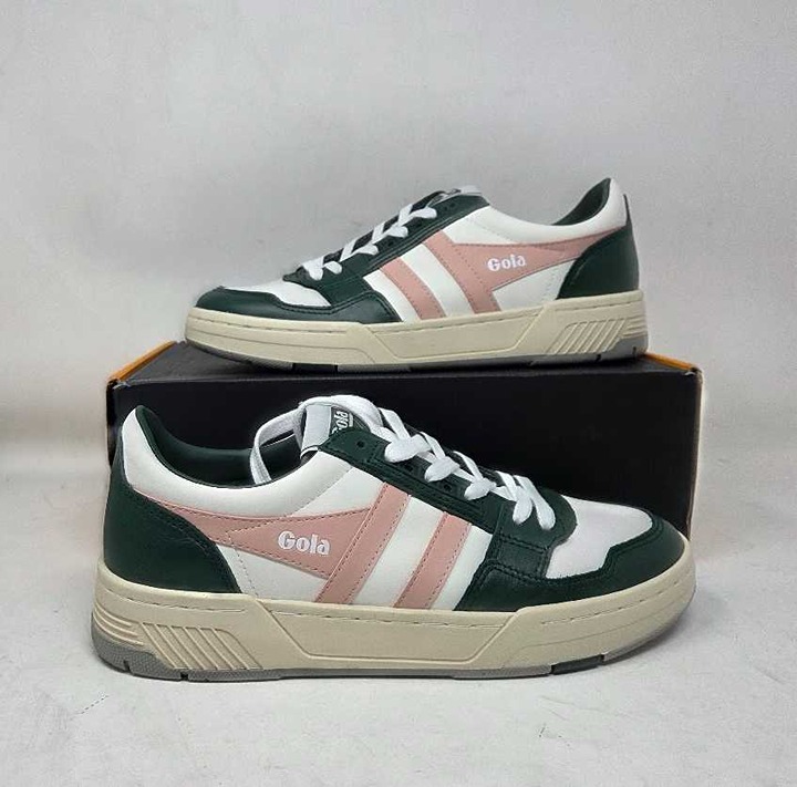 Women's US 9 Gola Challenge sneakers White / Evergreen Pearl Pink Anthropologie