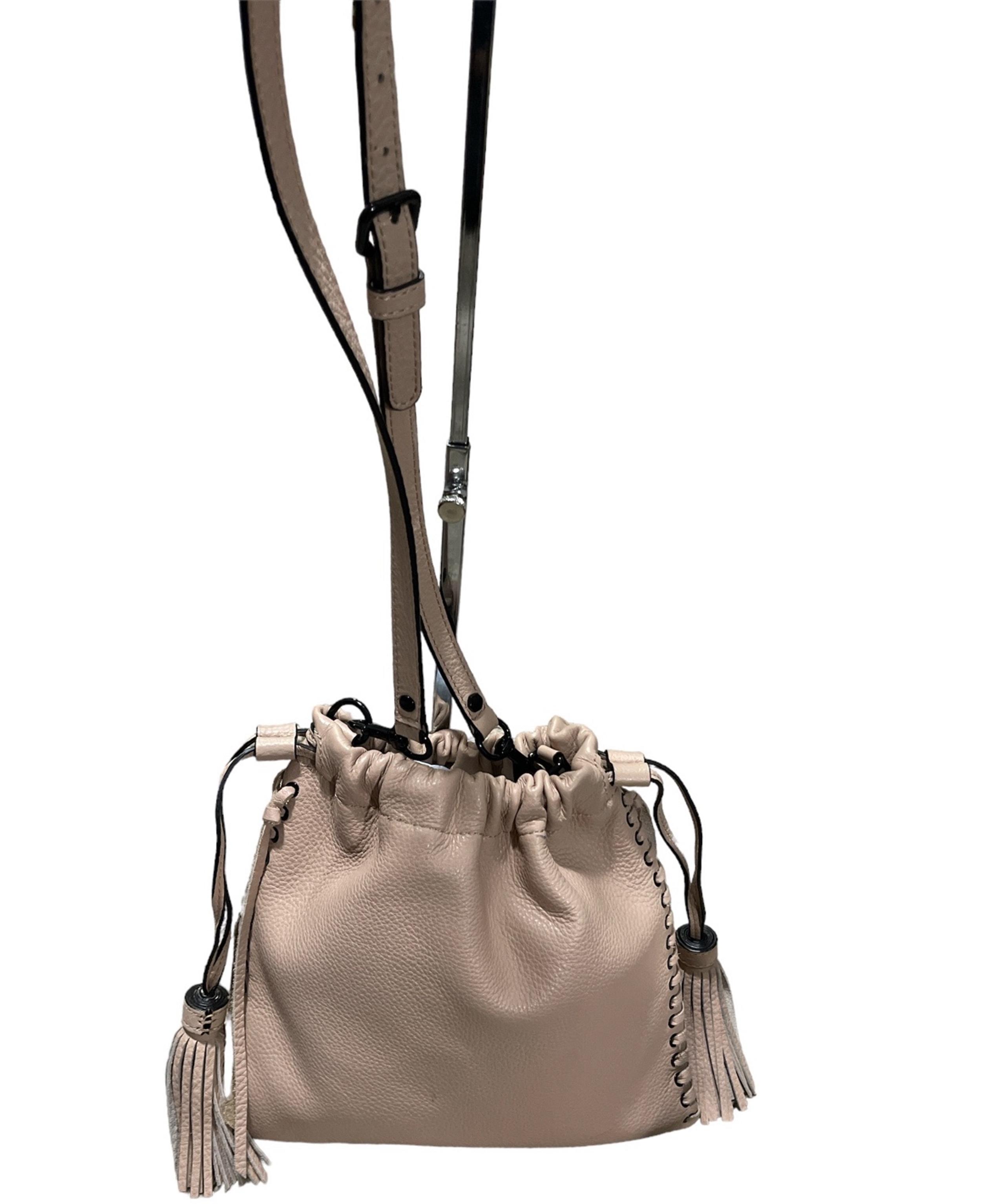 Rebecca Minkoff Moto Crossbody Bag Pale Blush Pebbled Leather listing-status-ban