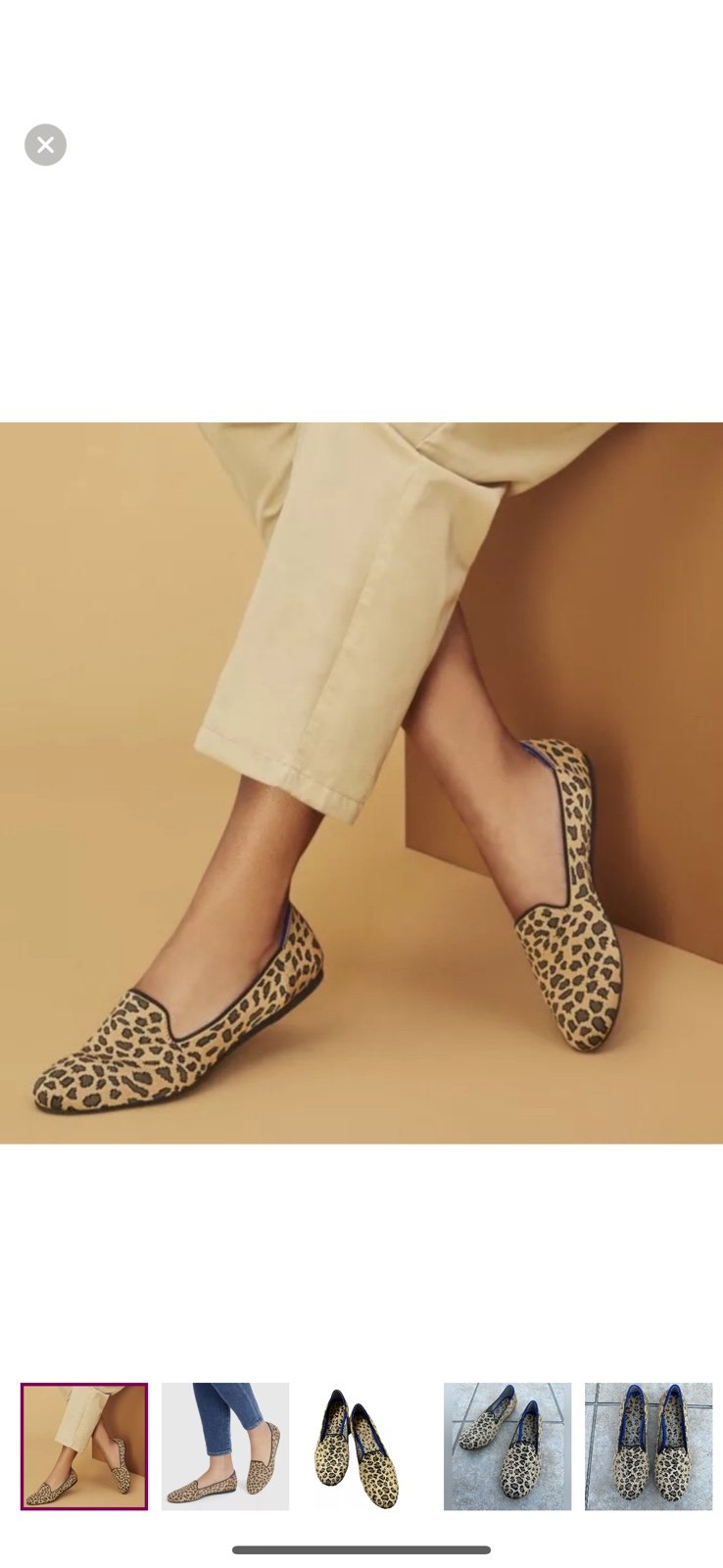 Rothy's Leopard Animal Print Loafer Size 6