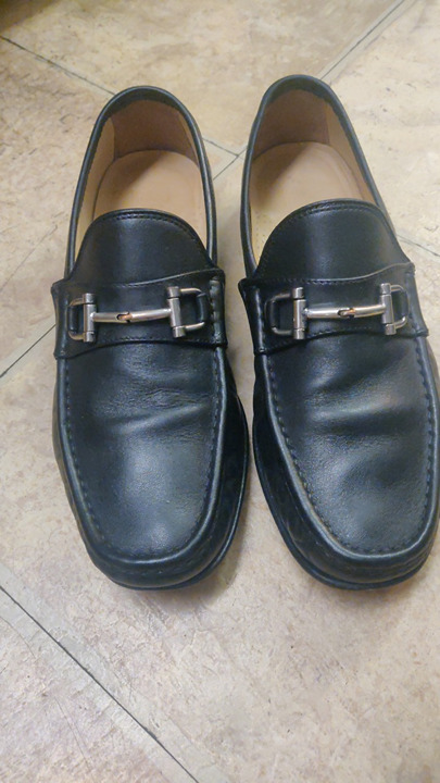 Mercanti Fiorentini 9.5 black horsebit loafers blake stitch mocassin made italy