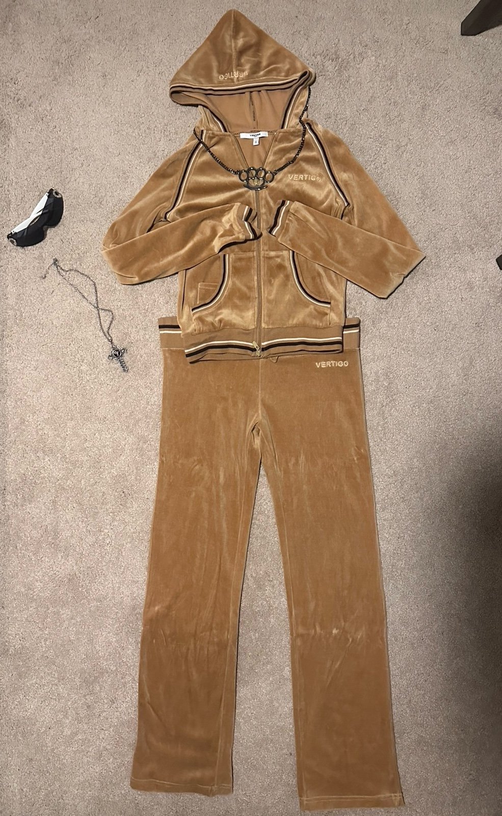 Vintage Velour Vertigo Paris Tracksuit