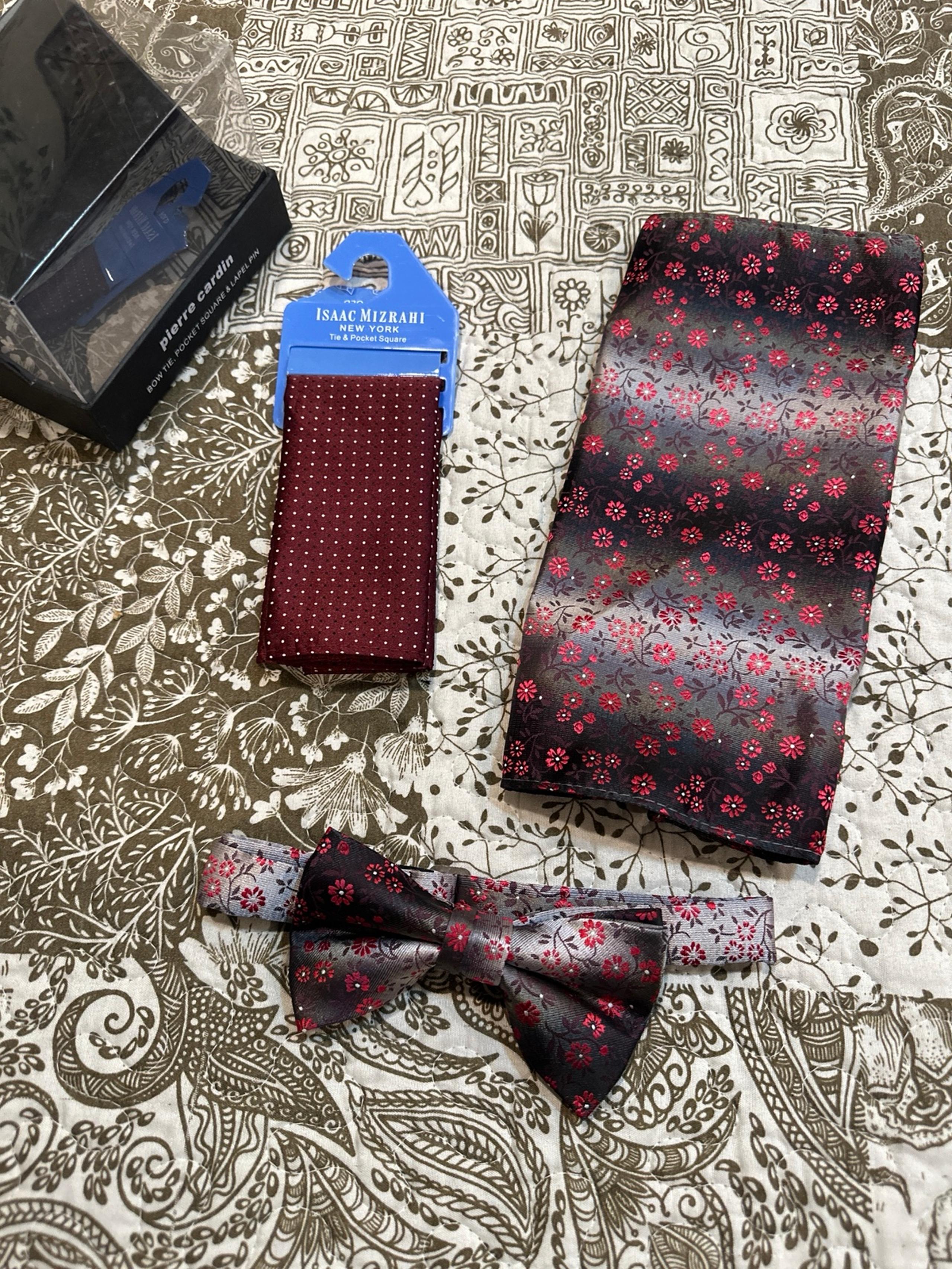 Bow tie and handkerchiefs