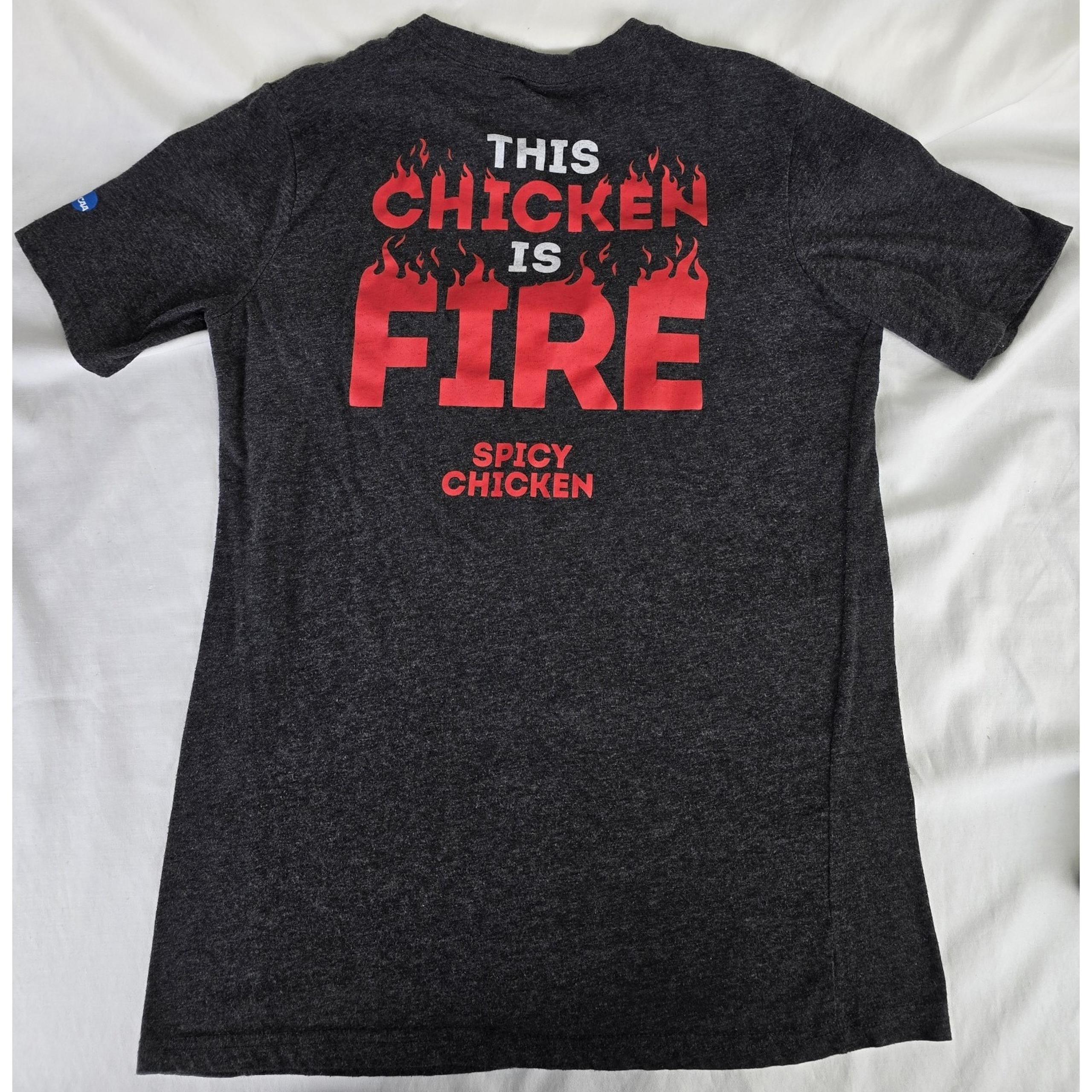 Wendy's Employee Staff Uniform T-Shirt Sz M Black Short Sleeve 2 Sided Spicy