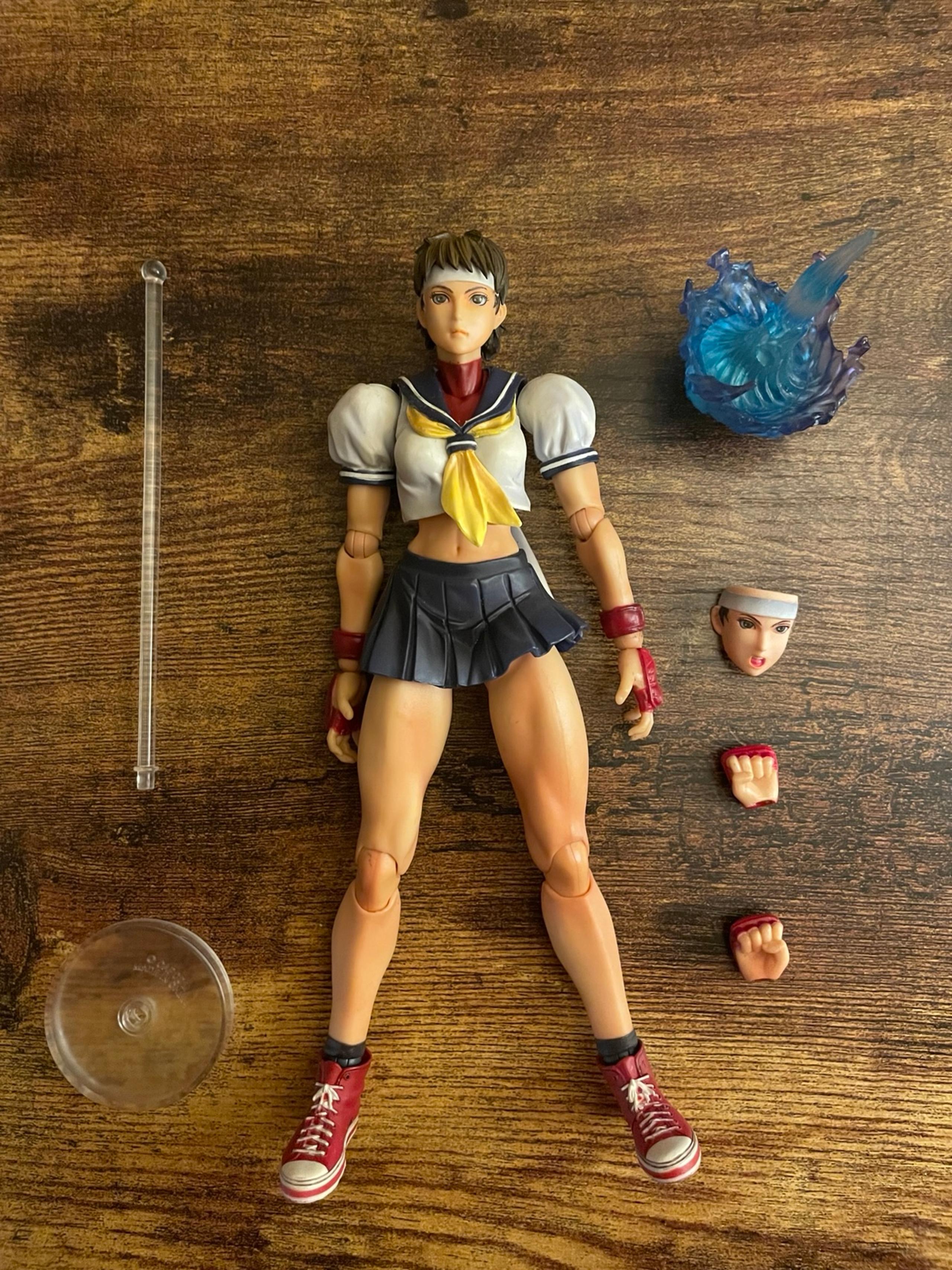 Play Arts Kai Super 4 Sakura Kasugano Figure - Street Fighter