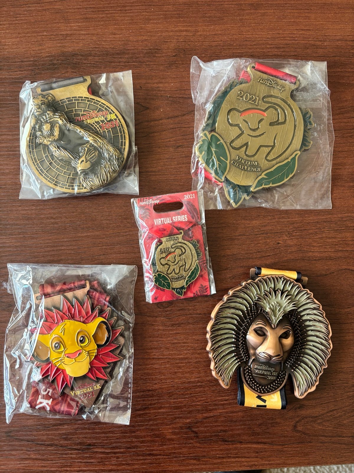 RunDisney 2021 Virtual Series - Lion King Medals and Pin