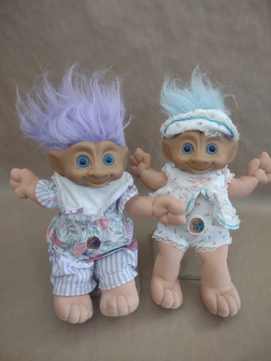 Treasure Troll dolls. 2 pc. lot