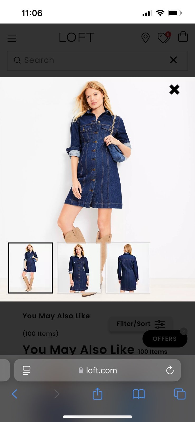 Loft denim dress