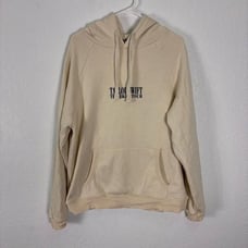 Taylor Swift The Eras Tour Cream Hooded Fleece Pullover Sweatshirt Size Medium