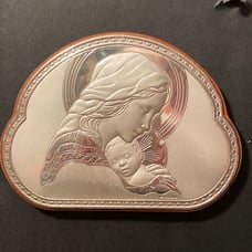 Valenti & Co. Italy Sterling Silver Madonna And Child Wall Plaque