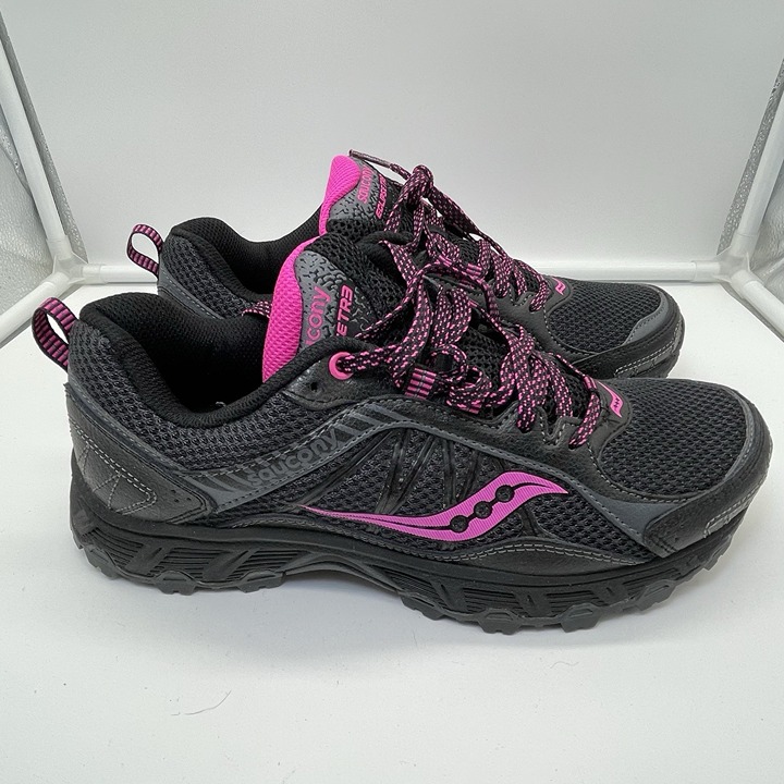 Sz 9-Womens Saucony Grid Eclipse TR 3 Black All Terrain Running Shoes New w Box