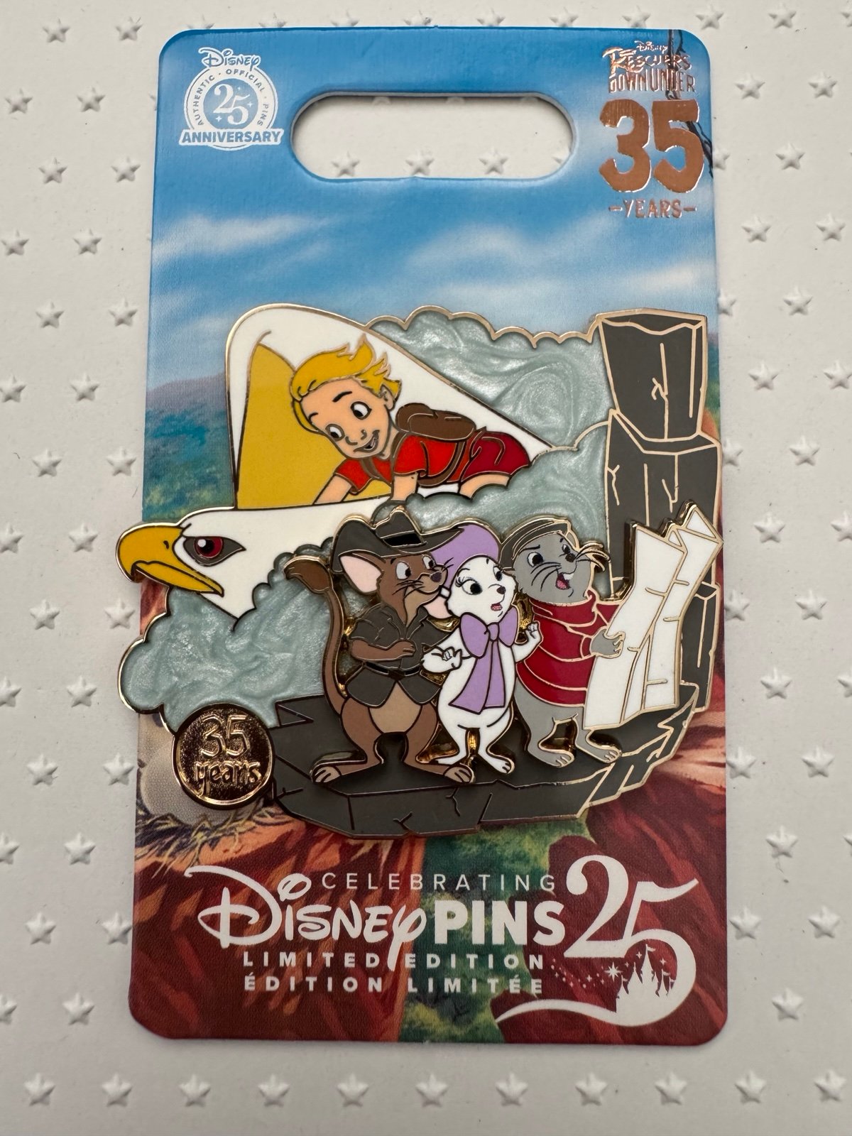 2025 Disney Parks Rescuers Down Under 35th Anniversary Marahute Pin