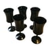 Black Stemware 8 oz Wine Glass Goblet 7.5 Tall Hour Glass Shape made in Poland