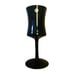 Black Stemware 8 oz Wine Glass Goblet 7.5 Tall Hour Glass Shape made in Poland