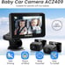 Baby Car Camera, 1080P Dual-Channel 5 inch Display Baby Car Mirror Night Vision