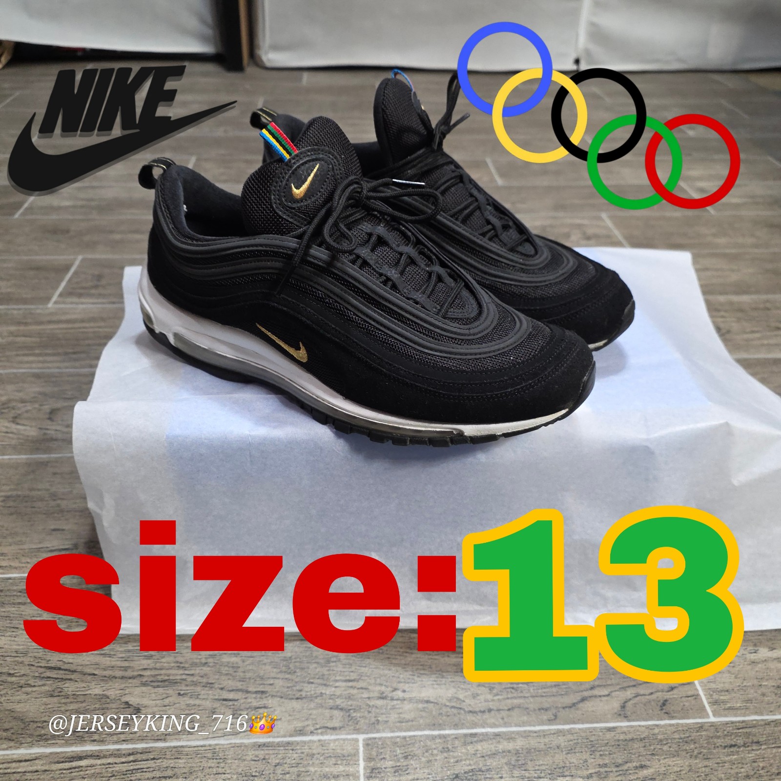 Nike Air Max 97 Olympic games mens size 13 same day shipping