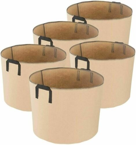 iPower Plant Grow Bags Thickened Nonwoven Aeration Fabric Pots Durable Container