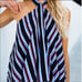 Navy stripe halter top NWT medium
