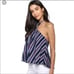 Navy stripe halter top NWT medium