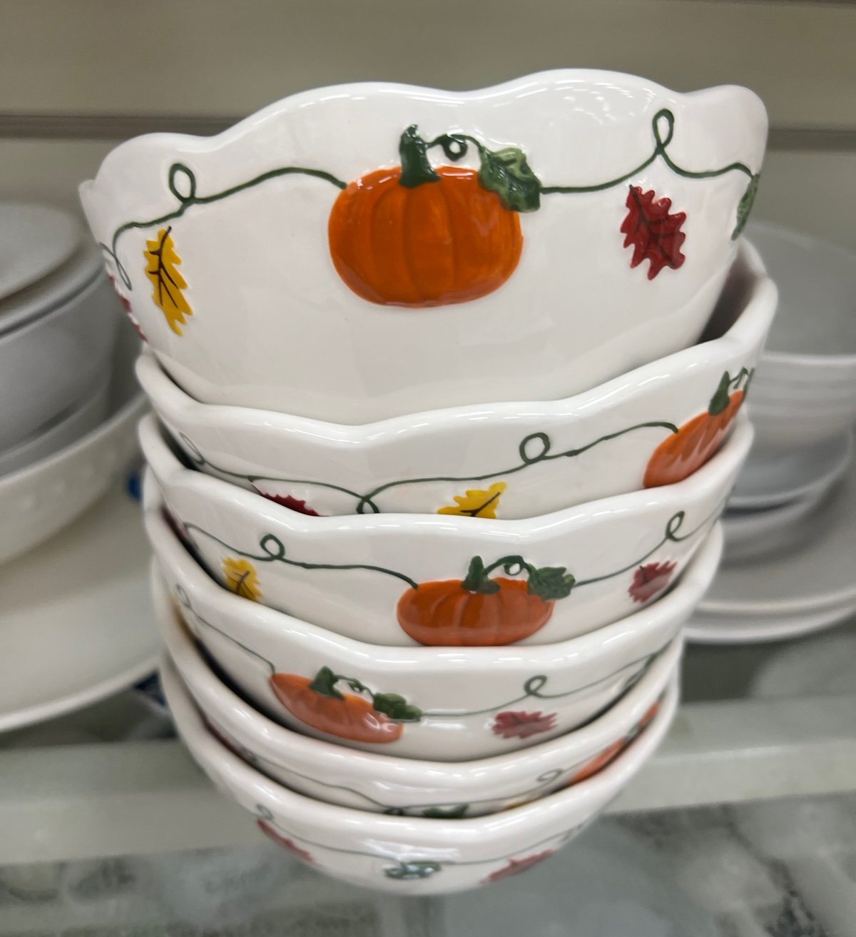 4 Lang Pumpkin embossed bowls