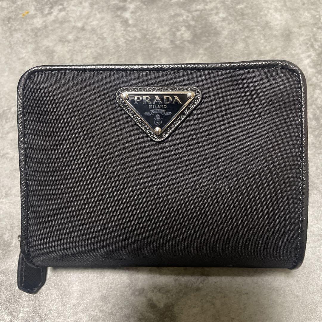 PRADA Black Nylon Bifold Wallet