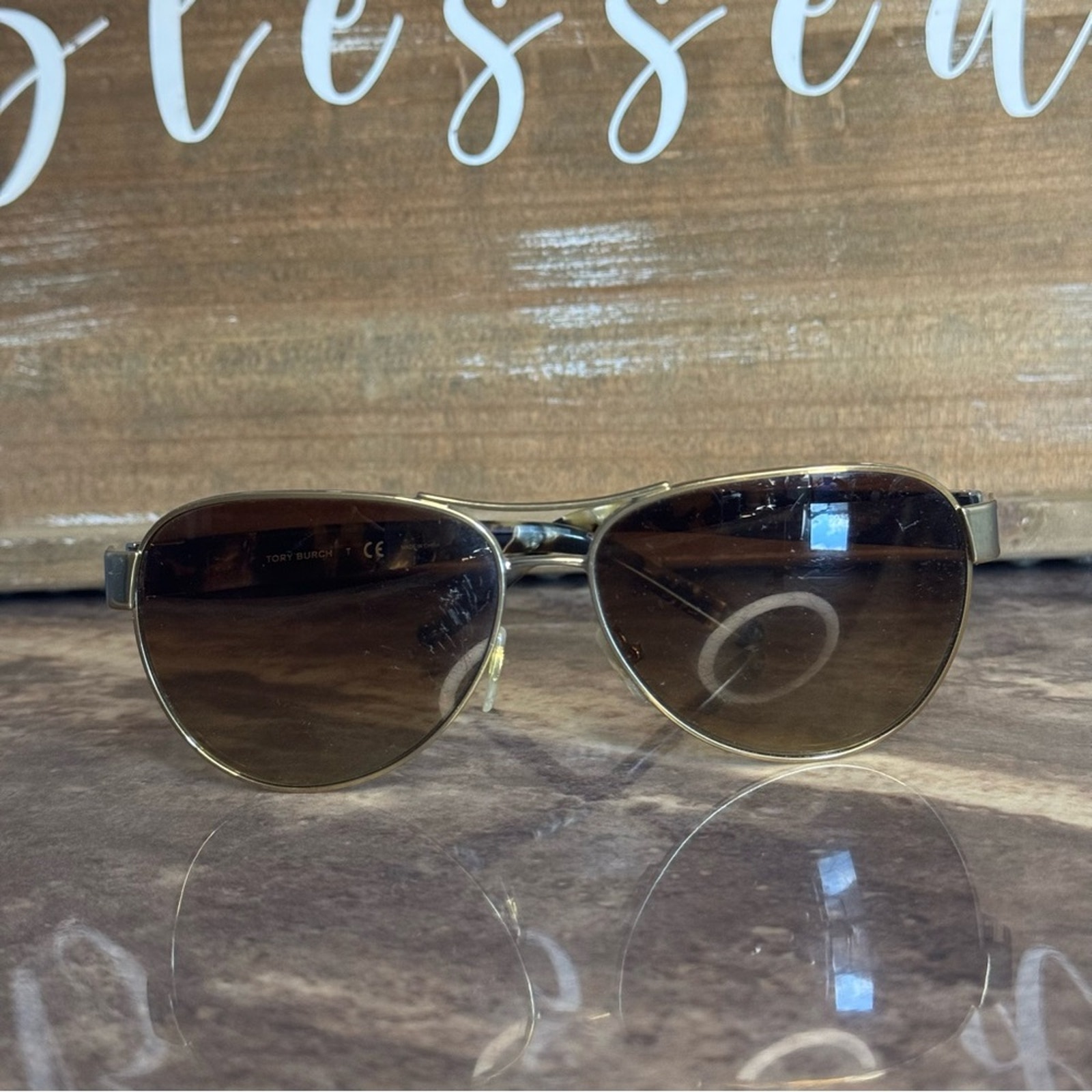 Tory Burch TY6051 Aviator Sunglasses
