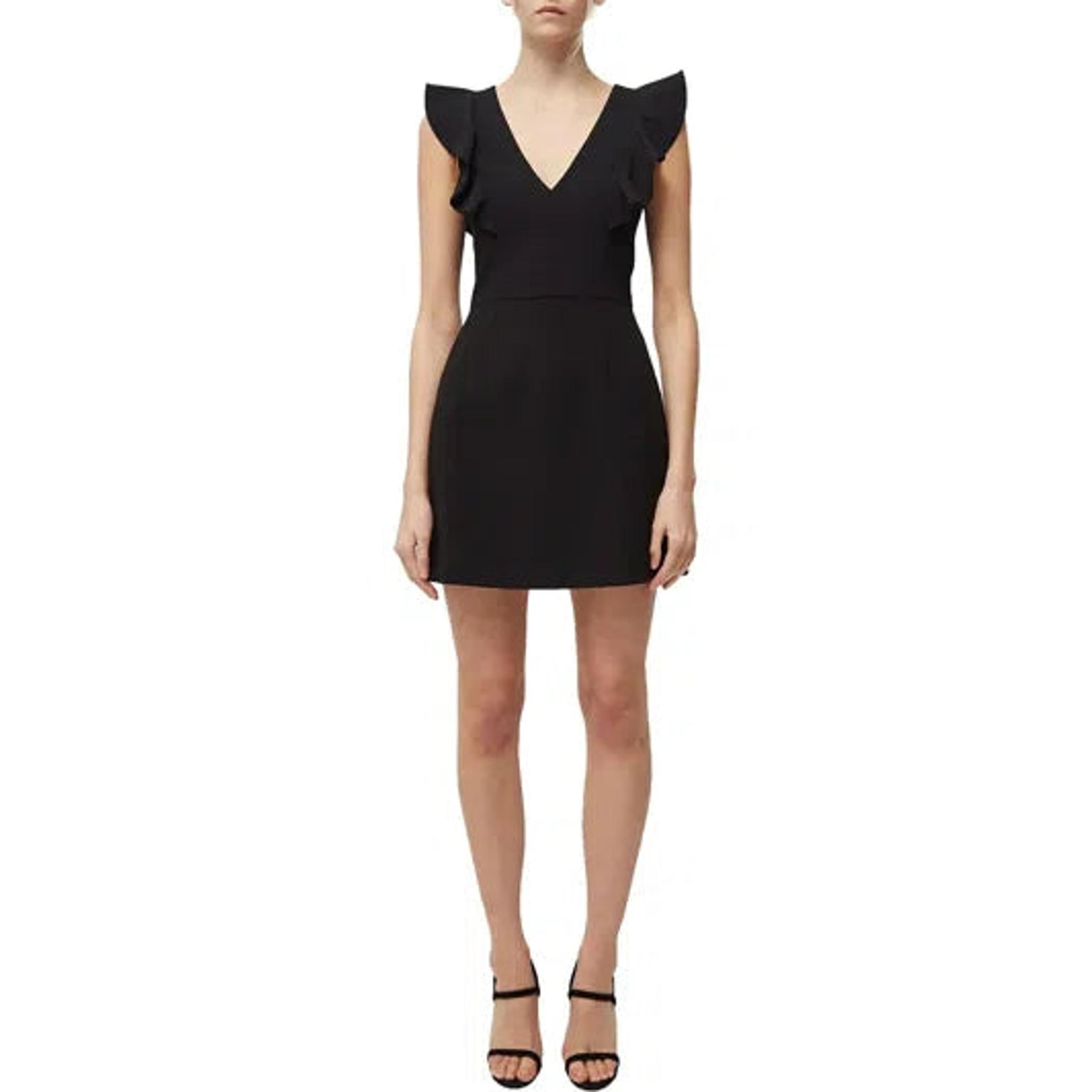 French Connection Black Ruffle Sleeve A-Line Dress - New Without Tags Size 2
