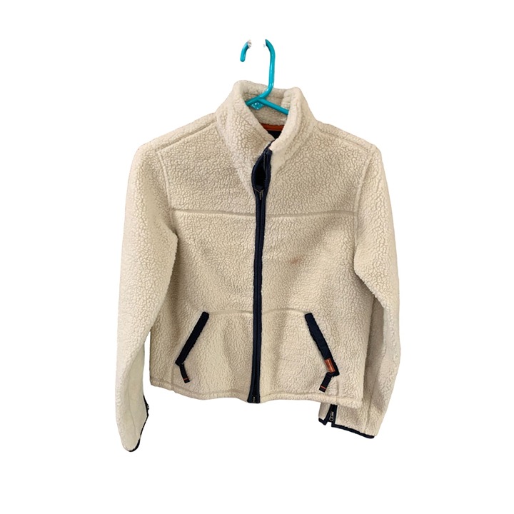 Abercrombie and Fitch Youth Size XL Long Sleeve Shearling jacket Full Zip Coat S