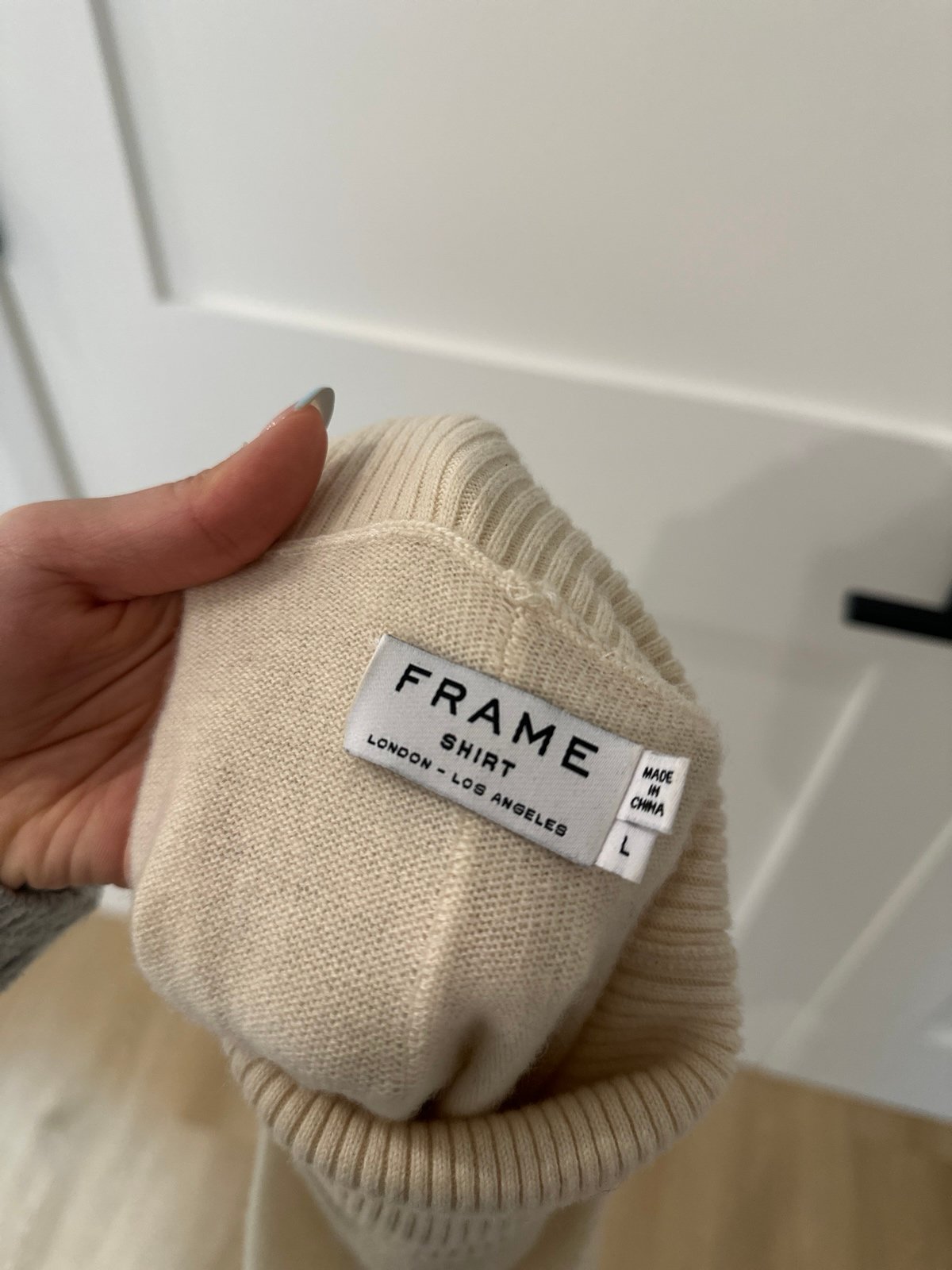 Frame cream cashmere turtleneck