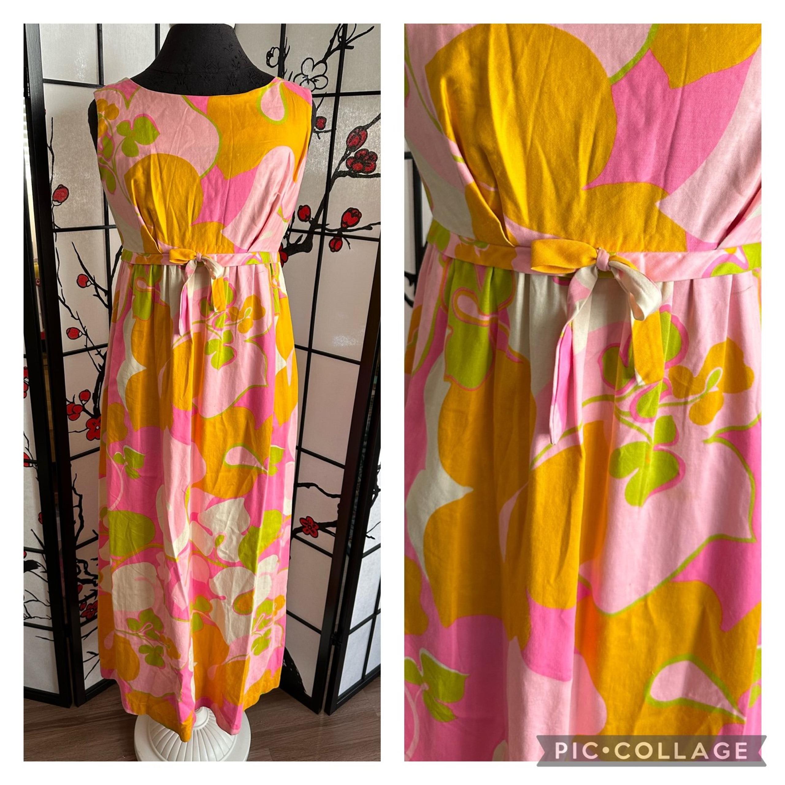 60s psychedelic sunny dress
