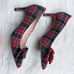 J. Crew Colette Bow Pumps Stewart Tartan Plaid Red Green Pointed Toe Size 6.5
