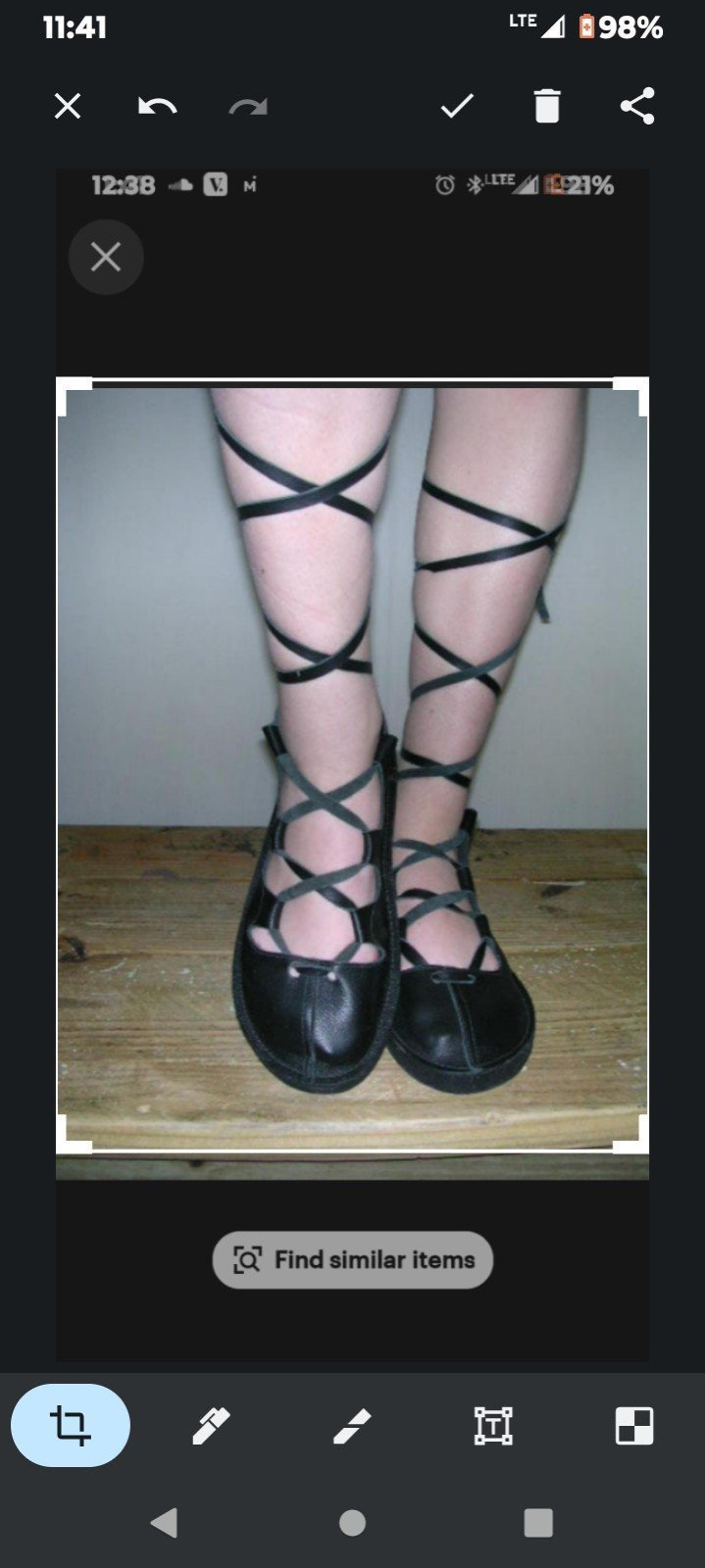 Highlander Guille Woman's size 38 Black Custom Leather Handmade Gladiator Flats