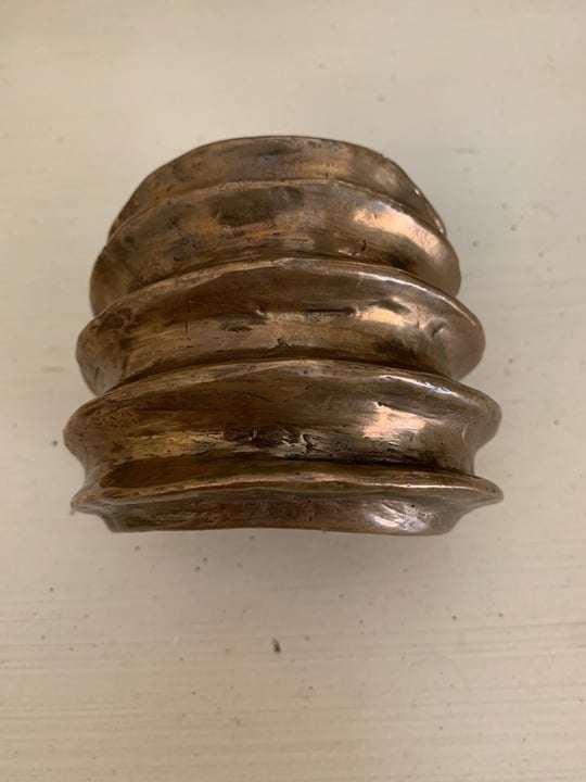 vintage pamela love brass statement bracelet