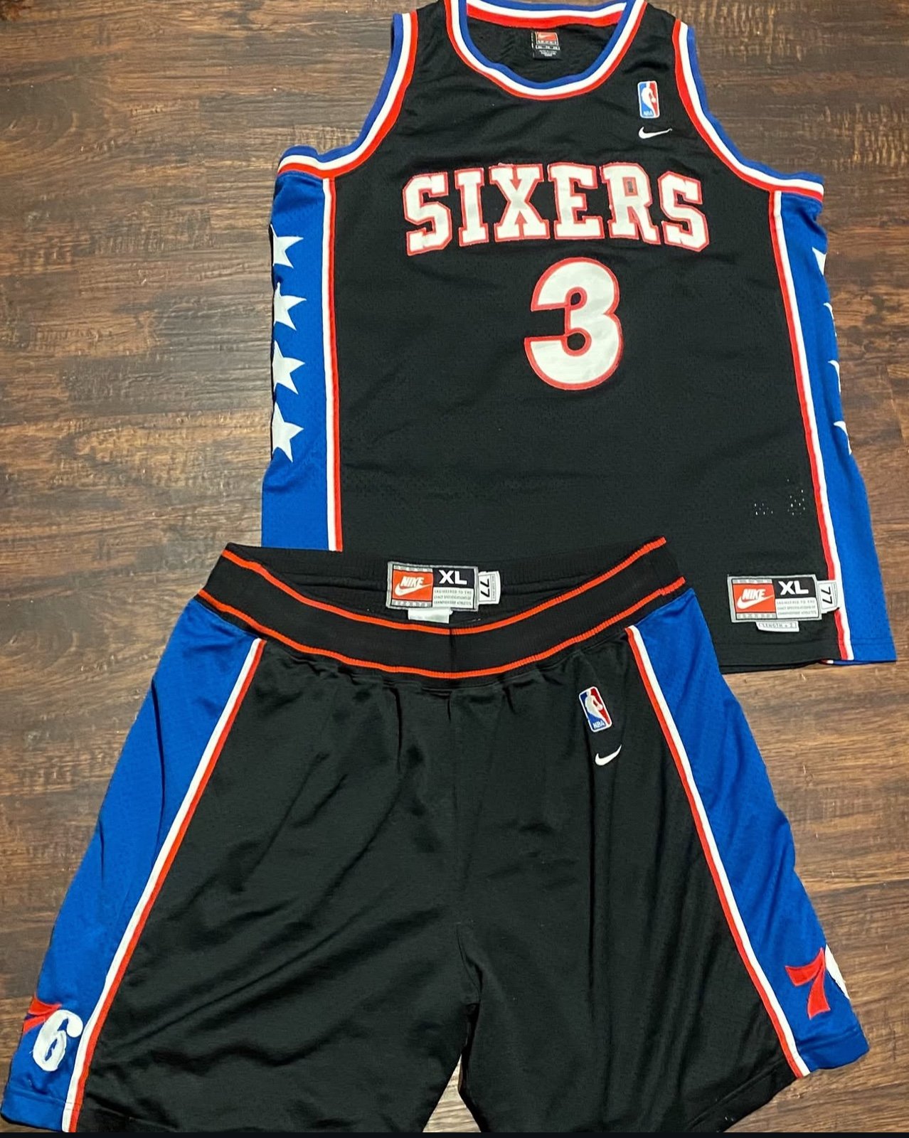 NBA Allen Iverson Philadelphia 76ers Sixers Basketball Jersey Alternative Set