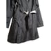 Dressbarn Women's XL Black Polka Dot Lightweight Spring Rain Trench Jacket