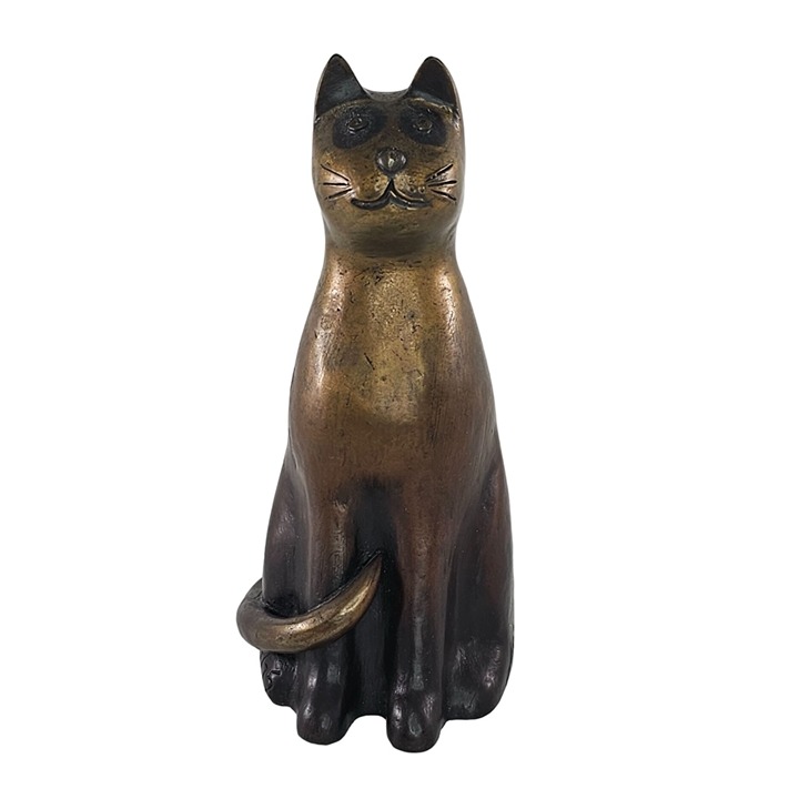 Marco A. Oviedo Bronze Cat Sculpture Limited Edition 37/75 Signed Gato Feliz