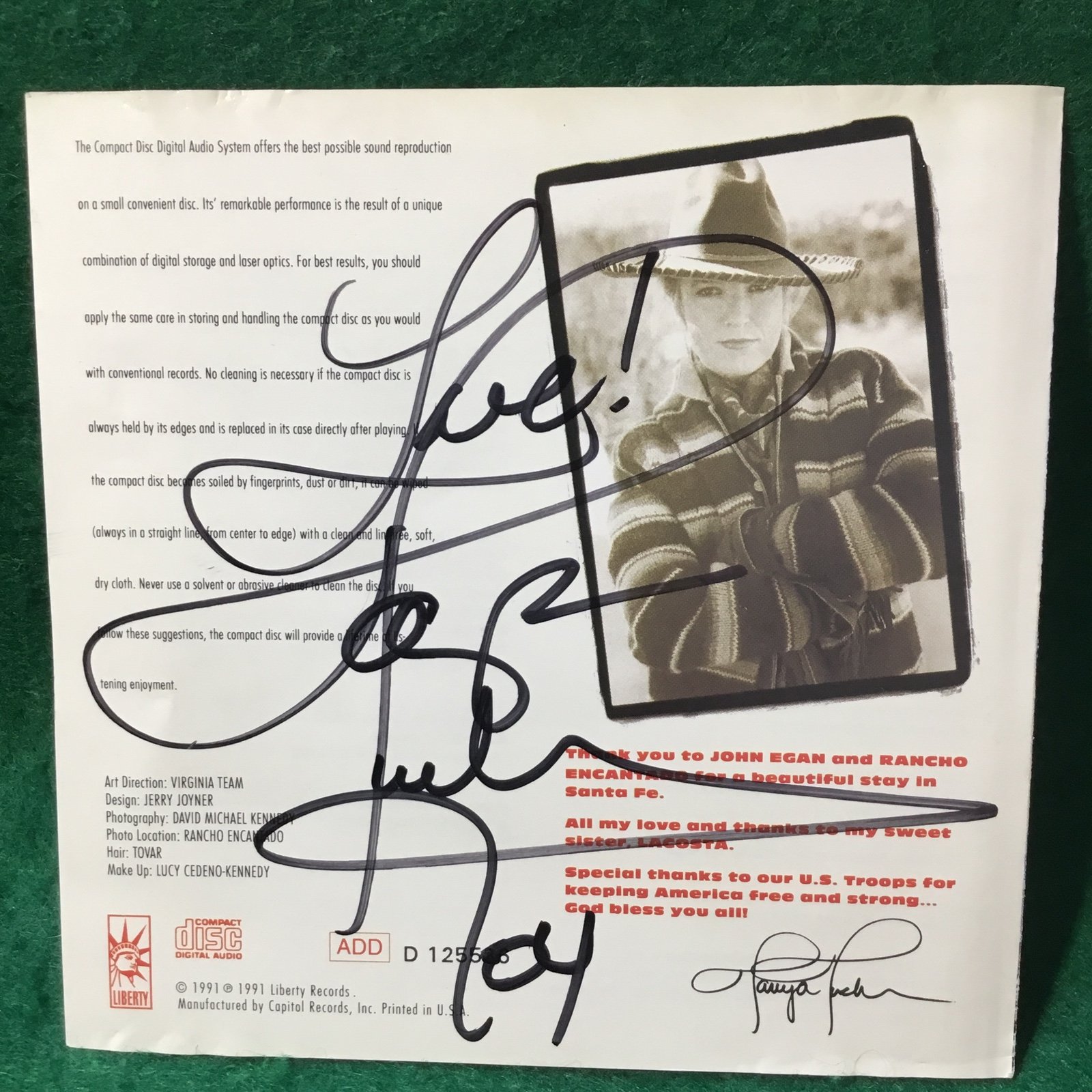 Tanya Tucker “What Do I Do With Me” Autographed Country Music CD Cover