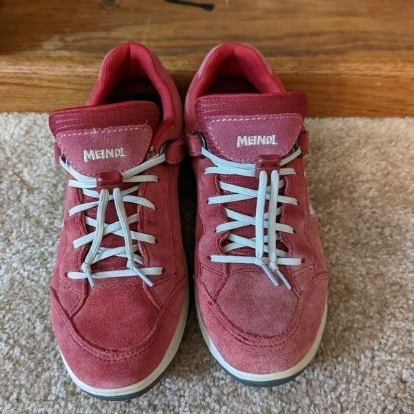 meindl Germany red suede sneakers sz 37 euc