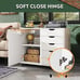 5-Drawer Wood Dresser Chest with Door, Mobile Storage Cabinet