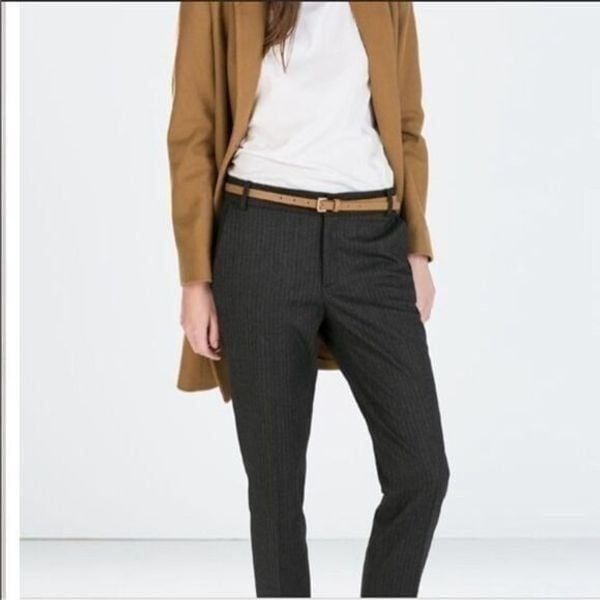 Zara Herringbone Trousers Sz Small