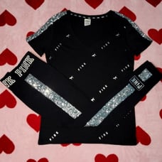 VS Pink Sequin Set