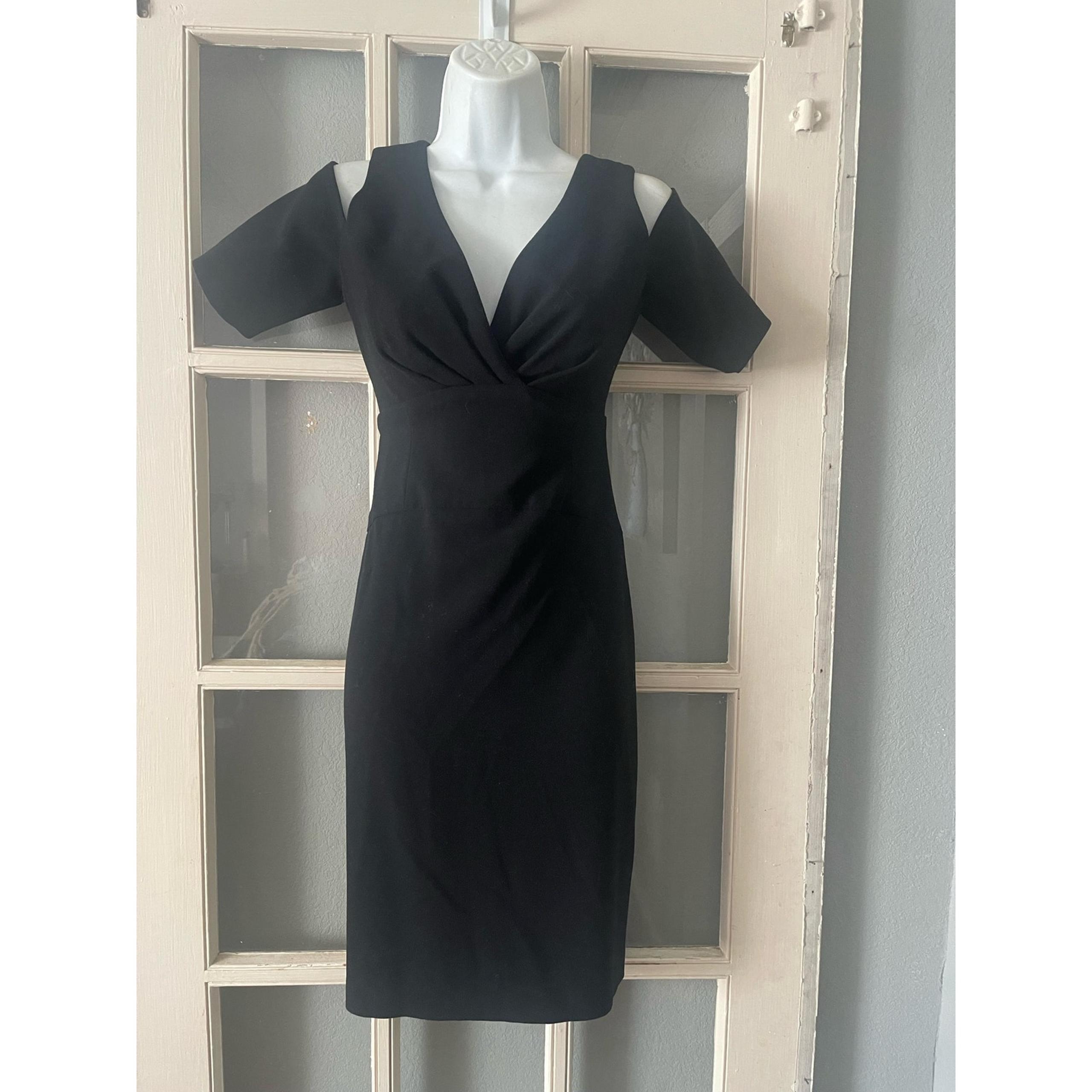 Black Halo Cold Shoulders Black Dress