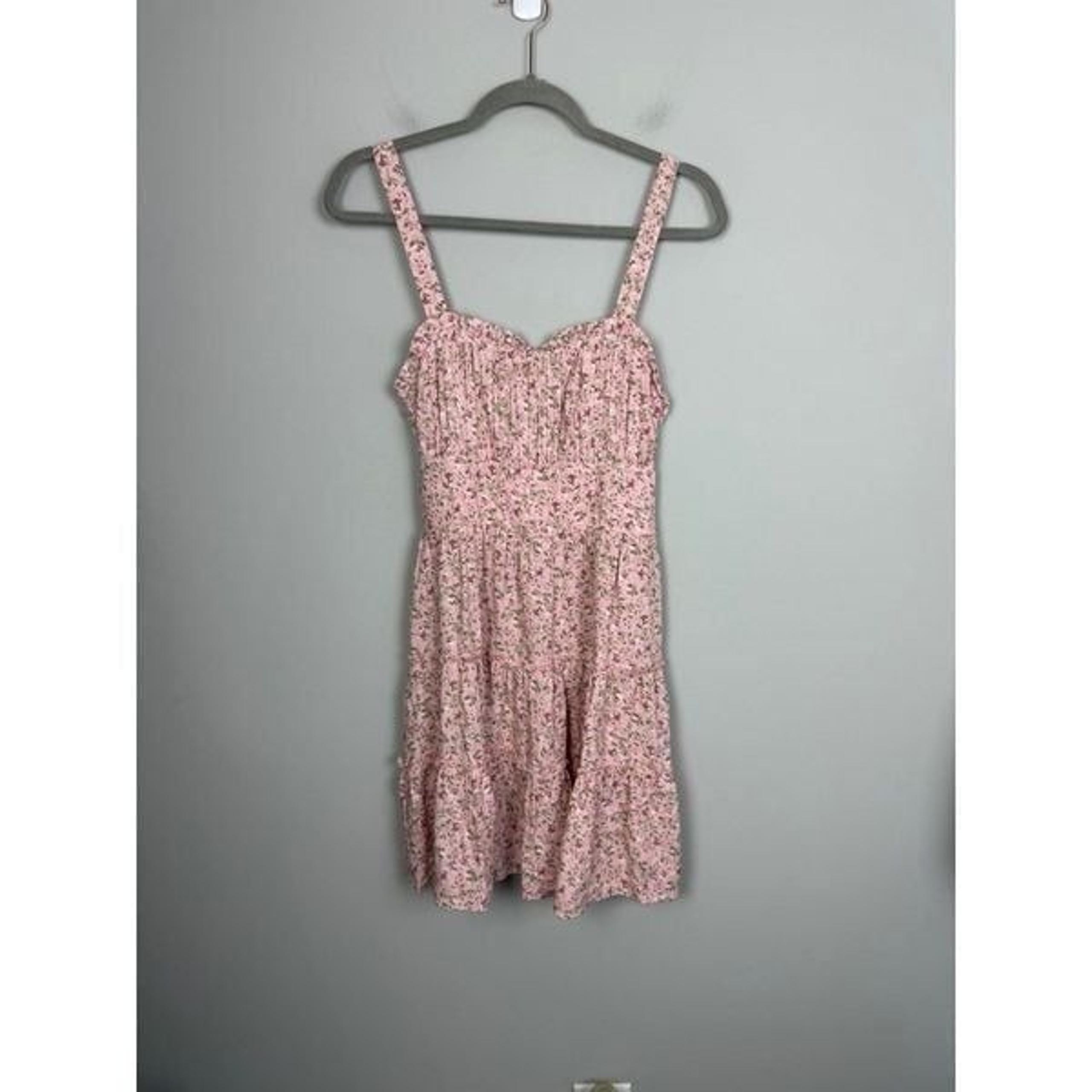 TRIXXI | Pink Floral Bustier Look Babydoll Mini Dress Women’s Size Medium