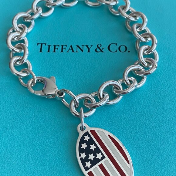 Collectible Tiffany&Co. American Flag Charm Bracelet