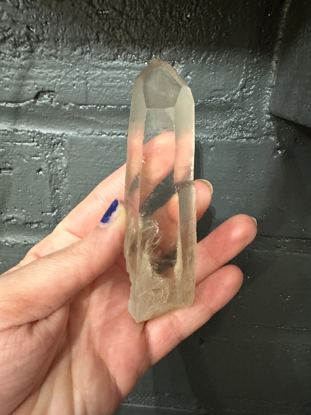 Brazil Lemurian star seed quartz crystal large