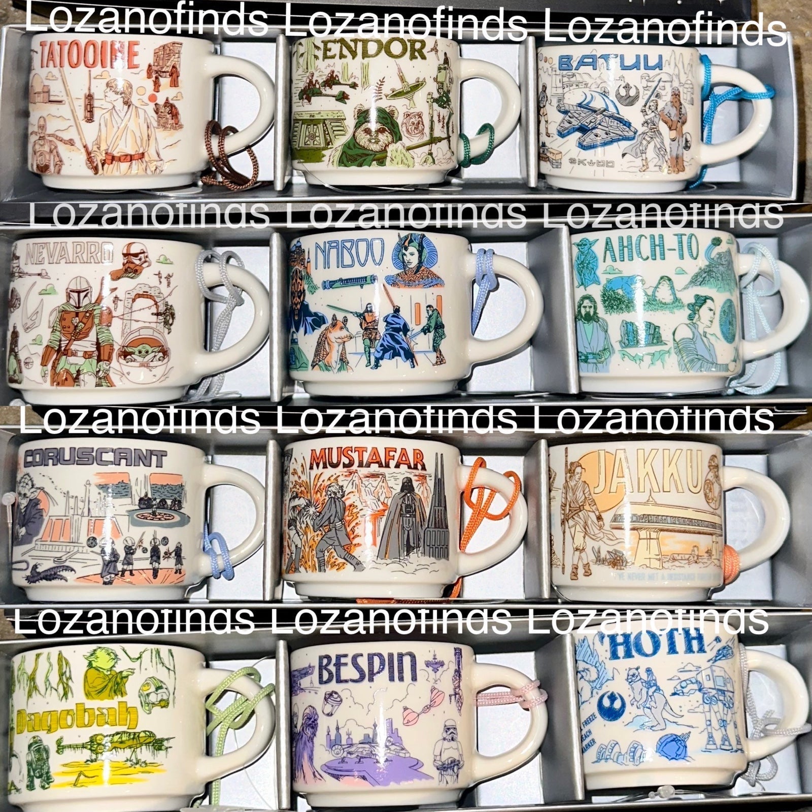 Starbucks x Disney Star Wars Been There Series set 12 espresso Mug Ornament