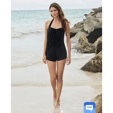 NEW Magicsuit by Miraclesuit Women's Solid Brooke Swim Romper Size 16 172